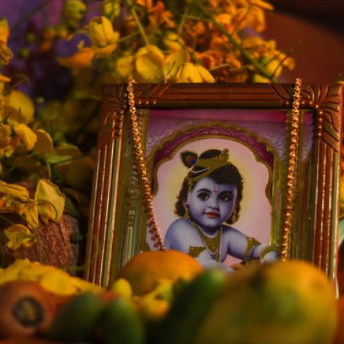 Vishukkani arranged in Kerala. Vishu is an Indian festival natively celebrated in one of the Indian state Kerala.